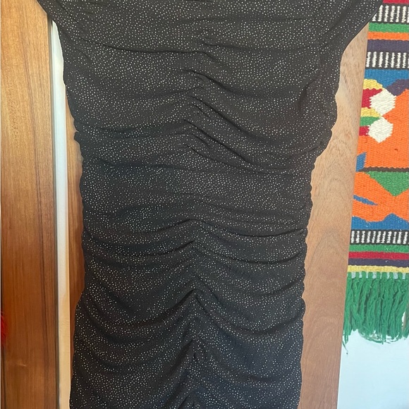 Allsaints ruched black and silver party mini - Picture 3 of 4